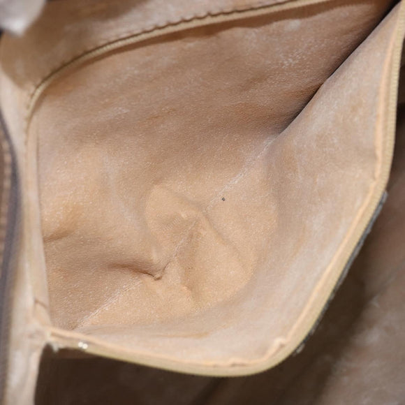 GUCCI GG Supreme Web Sherry Line Tote Bag PVC Beige Red 010 378 Auth ka2369