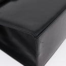 Salvatore Ferragamo Vara Ribbon Hand Bag Leather 2way Black Gold Auth ka2379-12