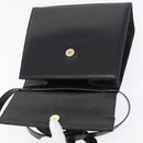 Salvatore Ferragamo Vara Ribbon Hand Bag Leather 2way Black Gold Auth ka2379-17