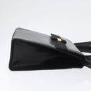 Salvatore Ferragamo Vara Ribbon Hand Bag Leather 2way Black Gold Auth ka2379-4
