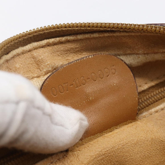 GUCCI Micro GG Supreme Shoulder Bag PVC Beige Gold 007 113 0095 Auth ka238