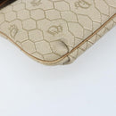 Christian Dior Honeycomb Canvas Shoulder Bag PVC Beige Gold Auth ka2388-14