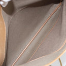 Christian Dior Honeycomb Canvas Shoulder Bag PVC Beige Gold Auth ka2388-12