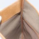 Christian Dior Honeycomb Canvas Shoulder Bag PVC Beige Gold Auth ka2388-18