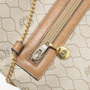 Christian Dior Honeycomb Canvas Shoulder Bag PVC Beige Gold Auth ka2388-20
