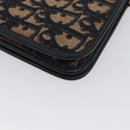 Christian Dior Chain Trotter Canvas Umhängetasche Navy Gold Auth ka2389-11