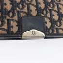 Christian Dior Chain Trotter Canvas Umhängetasche Navy Gold Auth ka2389-13