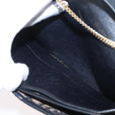 Christian Dior Chain Trotter Canvas Umhängetasche Navy Gold Auth ka2389-20