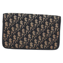 Christian Dior Chain Trotter Canvas Umhängetasche Navy Gold Auth ka2389-3
