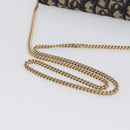 Christian Dior Chain Trotter Canvas Umhängetasche Navy Gold Auth ka2389-6