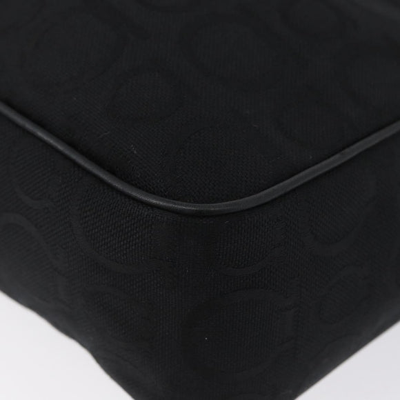 Salvatore Ferragamo Gancini Tote Bag Canvas Black Auth ka2394