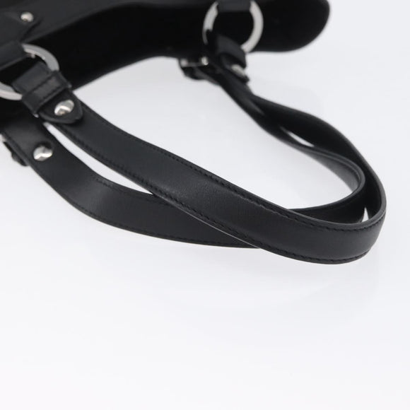 Salvatore Ferragamo Gancini Tote Bag Canvas Black Auth ka2394