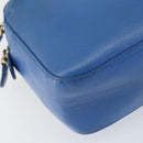 Salvatore Ferragamo Vala Chain Shoulder Bag Leather Blue Gold Auth ka240-11