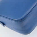 Salvatore Ferragamo Vala Chain Shoulder Bag Leather Blue Gold Auth ka240-13