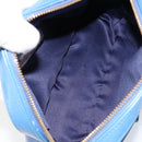 Salvatore Ferragamo Vala Chain Shoulder Bag Leather Blue Gold Auth ka240-17