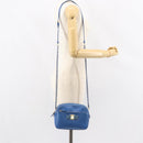 Salvatore Ferragamo Vala Chain Shoulder Bag Leather Blue Gold Auth ka240-22