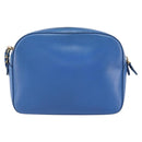 Salvatore Ferragamo Vala Chain Shoulder Bag Leather Blue Gold Auth ka240-3