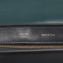 CELINE Trapeze Medium Hand Bag Leather 2way Red Green gold Auth ka241-20