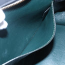 CELINE Trapeze Medium Hand Bag Leather 2way Red Green gold Auth ka241-23