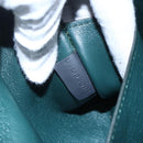 CELINE Trapeze Medium Hand Bag Leather 2way Red Green gold Auth ka241-12