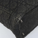 Christian Dior Lady Dior Canage Tote Bag Denim 2way Black Silver Auth ka2427A-16