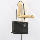 Christian Dior Lady Dior Canage Tote Bag Denim 2way Black Silver Auth ka2427A-25