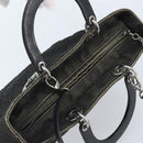 Christian Dior Lady Dior Canage Tote Bag Denim 2way Black Silver Auth ka2427A-6