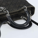 Christian Dior Lady Dior Canage Tote Bag Denim 2way Black Silver Auth ka2427A-7