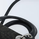 Christian Dior Lady Dior Canage Tote Bag Denim 2way Black Silver Auth ka2427A-14