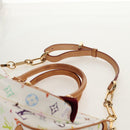 LOUIS VUITTON Monogram Multicolor Rita Hand Bag 2way White M40125 LV Auth ka242AV-16