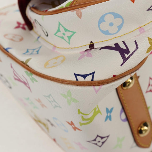 LOUIS VUITTON Monogram Multicolor Rita Hand Bag 2way White M40125 LV Auth ka242AV
