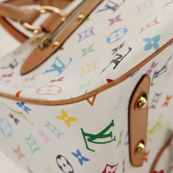 LOUIS VUITTON Monogram Multicolor Rita Hand Bag 2way White M40125 LV Auth ka242AV