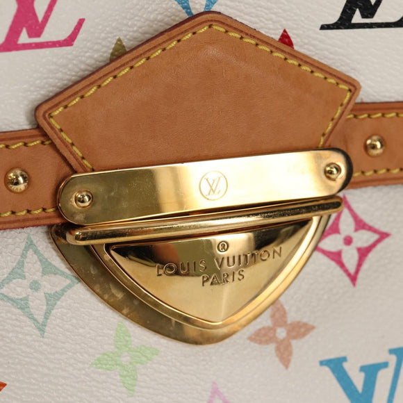LOUIS VUITTON Monogram Multicolor Rita Hand Bag 2way White M40125 LV Auth ka242AV