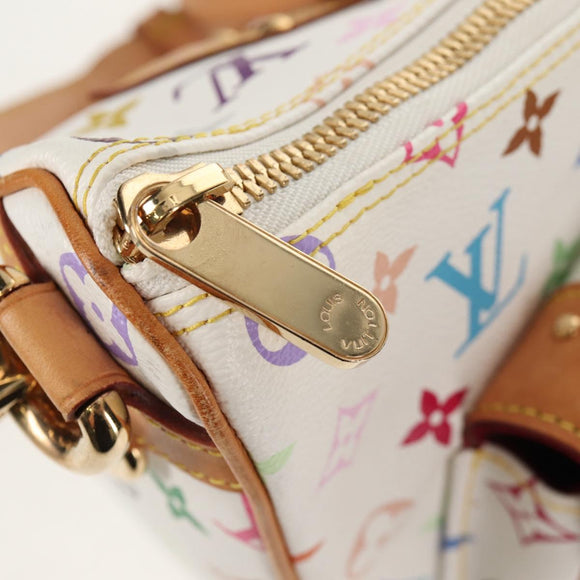 LOUIS VUITTON Monogram Multicolor Rita Hand Bag 2way White M40125 LV Auth ka242AV