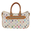 LOUIS VUITTON Monogram Multicolor Rita Hand Bag 2way White M40125 LV Auth ka242AV-2