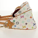 LOUIS VUITTON Monogram Multicolor Rita Hand Bag 2way White M40125 LV Auth ka242AV-3