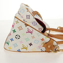 LOUIS VUITTON Monogram Multicolor Rita Hand Bag 2way White M40125 LV Auth ka242AV-4