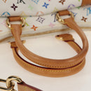 LOUIS VUITTON Monogram Multicolor Rita Hand Bag 2way White M40125 LV Auth ka242AV-14