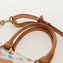 LOUIS VUITTON Monogram Multicolor Rita Hand Bag 2way White M40125 LV Auth ka242AV-15
