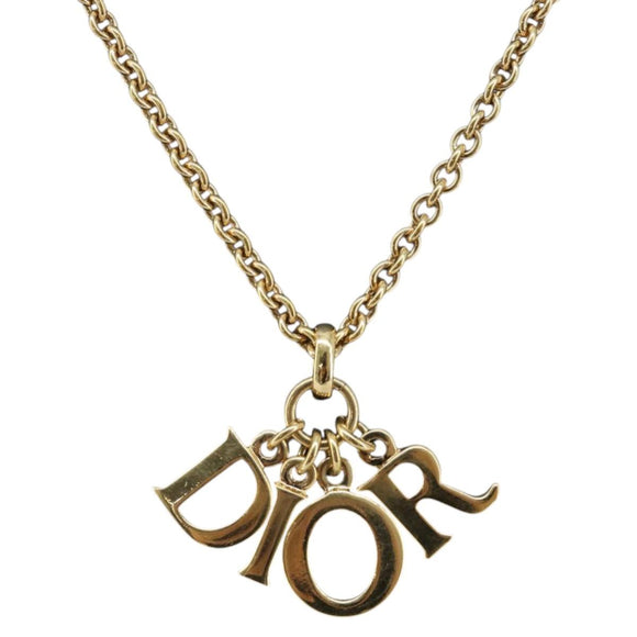 Christian Dior Necklace metal Gold Tone Auth ka2430
