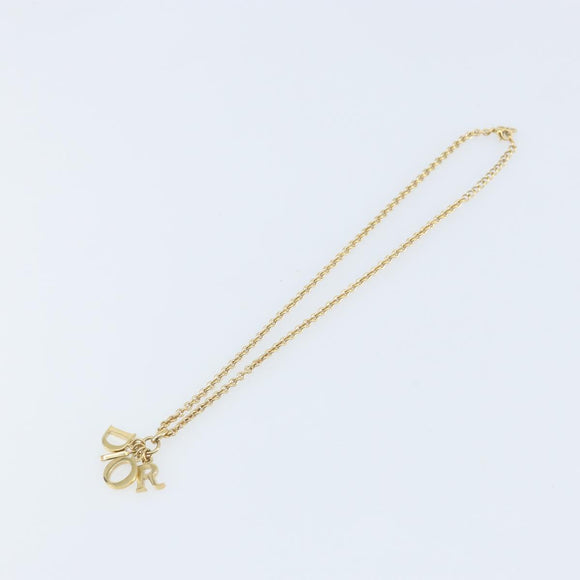 Christian Dior Necklace metal Gold Tone Auth ka2430