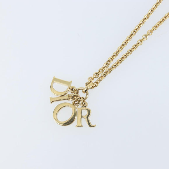 Christian Dior Necklace metal Gold Tone Auth ka2430