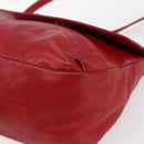 LOEWE Anagram Shoulder Bag Leather Red Gold Auth ka2445-9