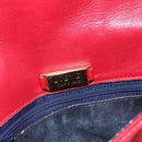 LOEWE Anagram Shoulder Bag Leather Red Gold Auth ka2445-17