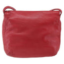 LOEWE Anagram Shoulder Bag Leather Red Gold Auth ka2445-2