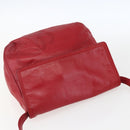 LOEWE Anagram Shoulder Bag Leather Red Gold Auth ka2445-6
