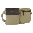 GUCCI Waist bag Nylon Beige Silver 28566 Auth ka2449-1