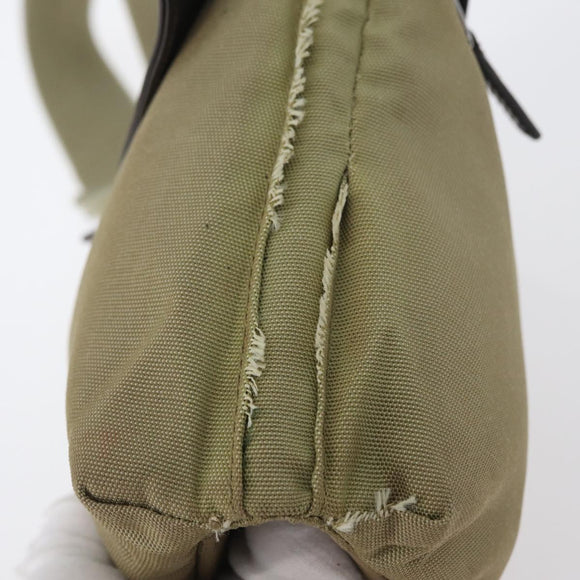 GUCCI Waist bag Nylon Beige Silver 28566 Auth ka2449