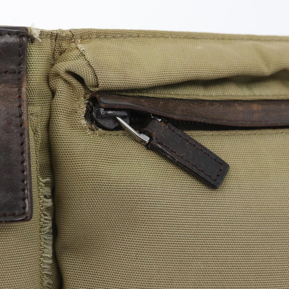 GUCCI Waist bag Nylon Beige Silver 28566 Auth ka2449