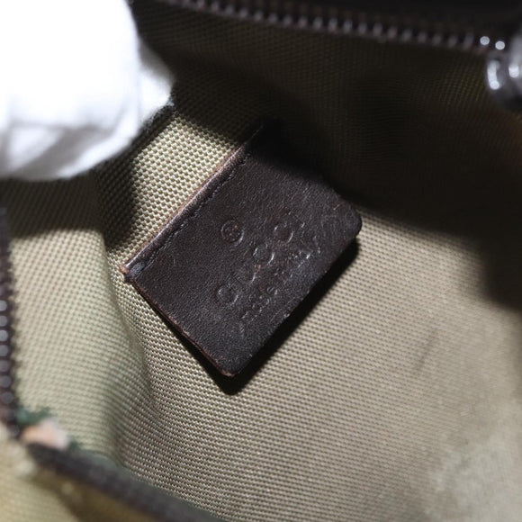 GUCCI Waist bag Nylon Beige Silver 28566 Auth ka2449